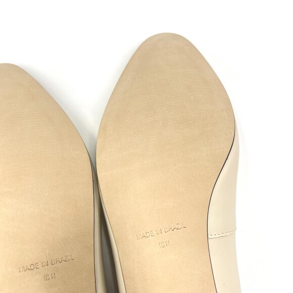 8N 8 NARROW WIDTH Walking Cradles Bone Cream Leather Heels‎ Pumps Shoes - Picture 11 of 13